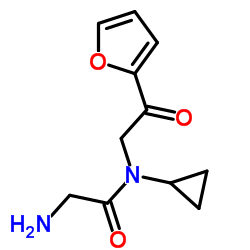 N-Cyclopropyl-N-[2-(2-furyl)-2-oxoethyl]glycinamide结构式