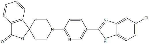 1'-(5-(5-chloro-1H-benzo[d]imidazol-2-yl)pyridin-2-yl)-3H-spiro[isobenzofuran-1,4'-piperidin]-3-one结构式