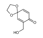 7-(hydroxymethyl)-1,4-dioxaspiro[4.5]deca-6,9-dien-8-one结构式