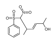 6-(benzenesulfonyl)-5-methyl-6-nitrohex-3-en-2-ol Structure