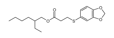 2-ethylhexyl 3-(benzo[d][1,3]dioxol-5-ylthio)propanoate结构式