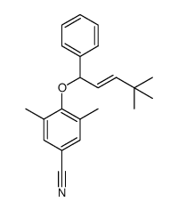 4-((4,4-dimethyl-1-phenylpent-2-en-1-yl)oxy)-3,5-dimethylbenzonitrile结构式