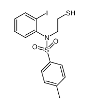 N-(2-iodophenyl)-N-(2-mercaptoethyl)-4-methylbenzenesulfonamide结构式