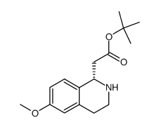 1-Isoquinolineacetic acid,1,2,3,4-tetrahydro-6-methoxy-,1,1-dimethylethyl ester,(S)- (9CI) Structure