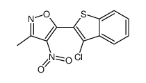 5-(3-chloro-1-benzothiophen-2-yl)-3-methyl-4-nitro-1,2-oxazole Structure