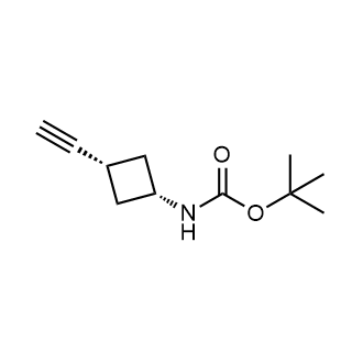 tert-Butyl (cis-3-ethynylcyclobutyl)carbamate Structure