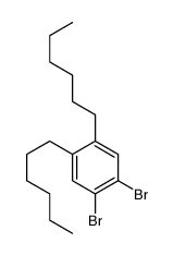 1,2-dibromo-4,5-dihexylbenzene结构式