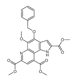 4-(Benzyloxy)-5-methoxy-1H-pyrrolo(2,3-f)chinolin-2,7,9-tricarbonsaeure-trimethylester Structure