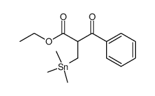 ethyl 3-oxo-3-phenyl-2-((trimethylstannyl)methyl)propanoate Structure