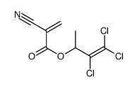 3,4,4-trichlorobut-3-en-2-yl 2-cyanoprop-2-enoate结构式