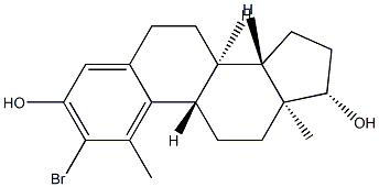 2-Bromo-1-methylestra-1,3,5(10)-triene-3,17β-diol Structure