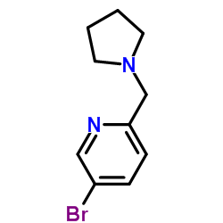5-Bromo-2-(1-pyrrolidinylmethyl)pyridine结构式