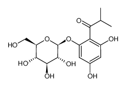 1-O-((2-methylpropanoyl)phloroglucinol) β-D-glucopyranoside结构式