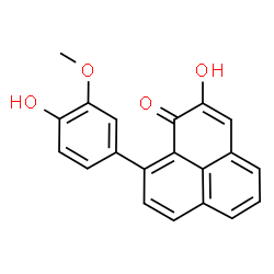 2-Hydroxy-9-(4-hydroxy-3-methoxyphenyl)-1H-phenalen-1-one结构式