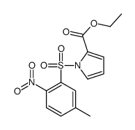 ethyl 1-(5-methyl-2-nitrophenyl)sulfonylpyrrole-2-carboxylate Structure