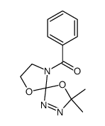 3,4,9-triaza-9-benzoyl-2,2-dimethyl-1,6-dioxaspiro[4.4]non-3-ene Structure