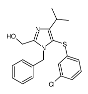 [1-benzyl-5-(3-chlorophenyl)sulfanyl-4-propan-2-ylimidazol-2-yl]methanol结构式