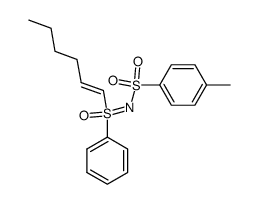 (S)-(+)-(E)-S-(hex-1-enyl)-S-phenyl-N-(p-tolylsulfonyl)sulfoximine结构式