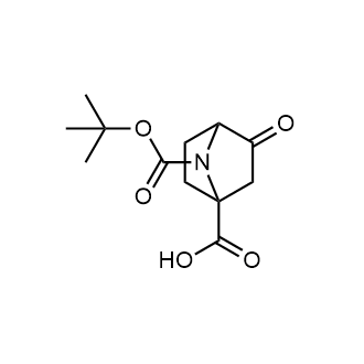 7-(叔丁氧羰基)-3-氧代-7-氮杂双环[2.2.1]庚烷-1-羧酸结构式
