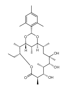 (9S)-9,11-O-[(R)-2,4,6-trimethylbenzylidene]-9-dihydroerythronolide B Structure