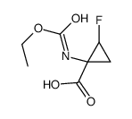 Cyclopropanecarboxylic acid, 1-[(ethoxycarbonyl)amino]-2-fluoro- (9CI) Structure