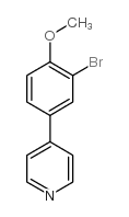 4-(3-溴-4-甲氧基苯基)吡啶结构式