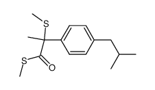 S-methyl 2-(4-isobutylphenyl)-2-(methylthio)propanethioate Structure