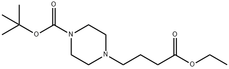 叔丁基 4-(3-(乙氧基羰基)丙基)哌嗪-1-甲酸酯结构式