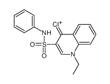 4-chloro-1-ethyl-N-phenylquinolin-1-ium-3-sulfonamide结构式