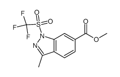 methyl 3-methyl-1-[(trifluoromethyl)sulfonyl]-1H-indazole-6-carboxylate Structure