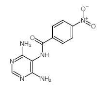 Benzamide,N-(4,6-diamino-5-pyrimidinyl)-4-nitro- Structure