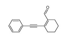 2-(phenylacetylenyl)cyclohex-1-enecarbaldehyde结构式