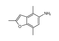 5-Benzofuranamine,2,4,7-trimethyl-(9CI) structure