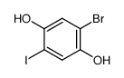 2-bromo-5-iodo-1,4-dihydroxybenzol结构式