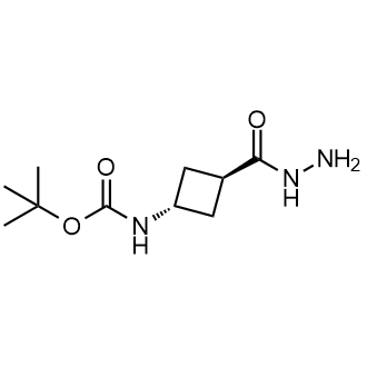 tert-Butyl (trans-3-(hydrazinecarbonyl)cyclobutyl)carbamate Structure