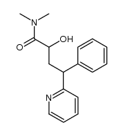 N,N-dimethyl-4-phenyl-4-(2-pyridyl)-2-hydroxybutanamide结构式