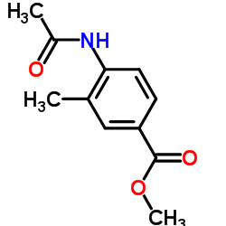 Benzoic acid, 4-(acetylamino)-3-methyl-, methyl ester (9CI) Structure