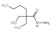 Hexanoic acid,2-ethyl-2-(hydroxymethyl)-, hydrazide structure