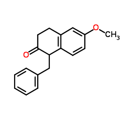 1-Benzyl-6-methoxy-3,4-dihydro-1H-naphthalen-2-one结构式