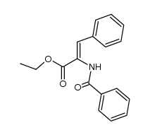 α-benzoylamino-trans-cinnamic acid ethyl ester Structure
