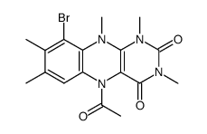 Benzo[g]pteridine-2,4(1H,3H)-dione,5-acetyl-9-bromo-5,10-dihydro-1,3,7,8,10-pentamethyl-结构式