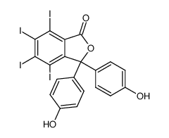 3,3-Bis(4-hydroxyphenyl)-4,5,6,7-tetraiodo-1(3H)-isobenzofuranone结构式