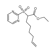 ethyl 2-(pyrimidin-2-ylsulfonyl)oct-7-enoate Structure