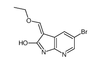 (3Z)-5-bromo-3-(ethoxymethylidene)-1H-pyrrolo[2,3-b]pyridin-2-one结构式