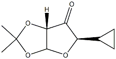 4-C-Cyclopropyl-1-O,2-O-isopropylidene-α-D-erythro-tetrofuranose-3-ulose结构式