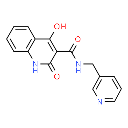 4-hydroxy-2-oxo-N-(pyridin-3-ylmethyl)-1,2-dihydroquinoline-3-carboxamide结构式