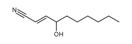 (E)-4-hydroxydec-2-enenitrile结构式