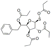 .beta.-D-Glucofuranoside, phenyl 1-thio-, tetrapropanoate structure