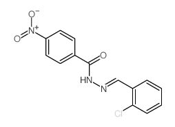 Benzoic acid, 4-nitro-,2-[(2-chlorophenyl)methylene]hydrazide Structure