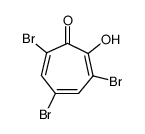 2,4,6-Cycloheptatrien-1-one, 3,5,7-tribromo-2-hydroxy- structure